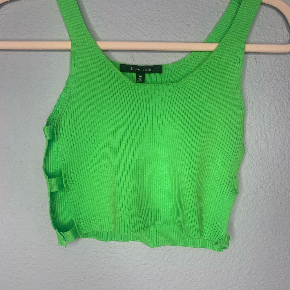 Neon green side detailed top